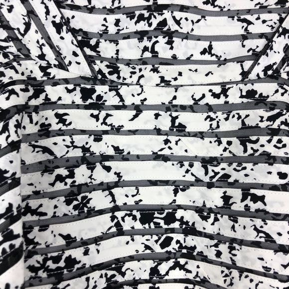 Parker Silk Black White Print Mesh Mini Skirt - Picture 8 of 16